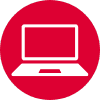 Handshake icon representing partnership and collaboration in business, enclosed in a red circle.