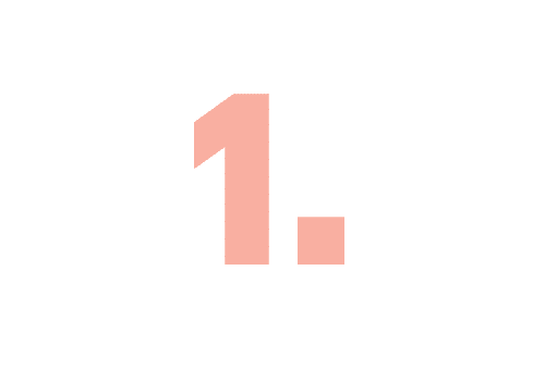 An animated graphic displaying the number "1" in a soft pink color on a white background, often used for indicating the first item in a list or sequence.