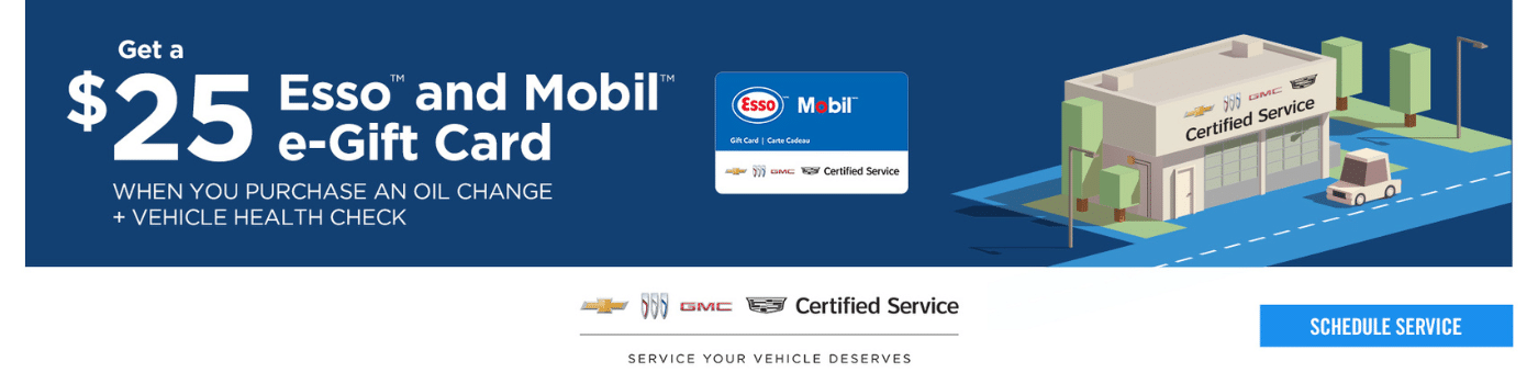 Get a $25 Esso and Mobil e-Gift Card with an oil change and vehicle health check. Schedule service now.