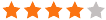 Five orange stars representing a perfect rating for a product or service, emphasizing high quality and customer satisfaction.